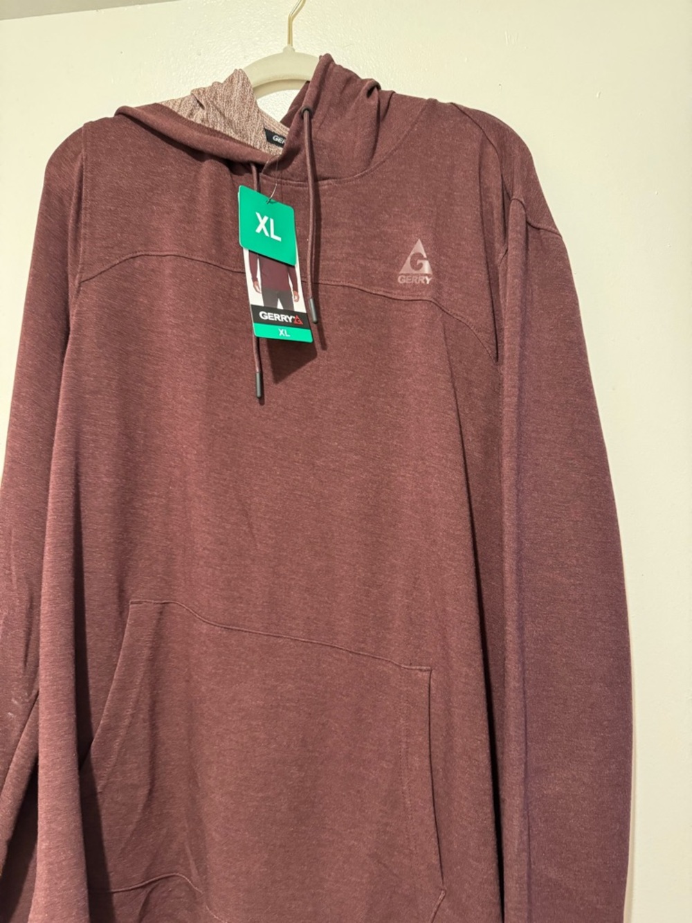 Gerry Weber Men's Hooded Pullover Sweatshirt - Maroon Heather